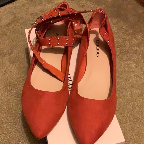 JustFab Shoes - Picante Red Flats